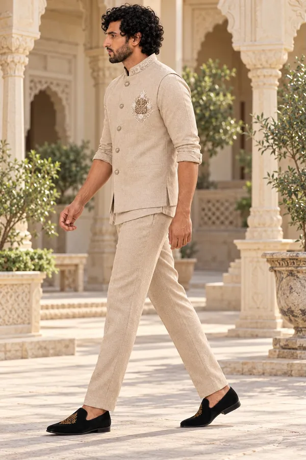 MTORA_Men's_Linen_Silk_3_Piece_Ethnic_Set_|_Shirt,_Pant_&_Modi_Jacket_/_Sleeveless_Jacket_|_Slim_Fit_|_Collar_&_Pocket_Patch_Hand_Work_|_Wedding,_Festive_&_Party_Wear