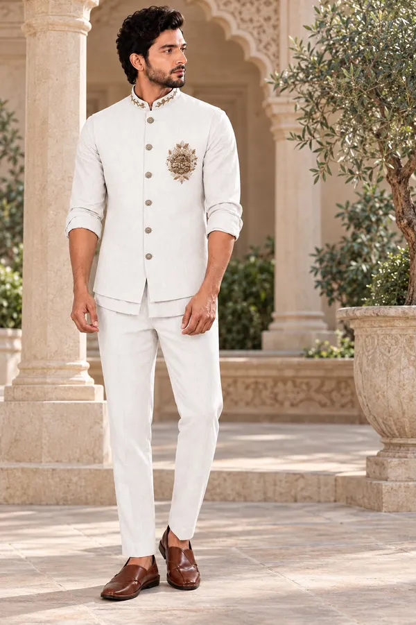 MTORA_Men's_Linen_Silk_3_Piece_Ethnic_Set_|_Shirt,_Pant_&_Modi_Jacket_/_Sleeveless_Jacket_|_Slim_Fit_|_Collar_&_Pocket_Patch_Hand_Work_|_Wedding,_Festive_&_Party_Wear