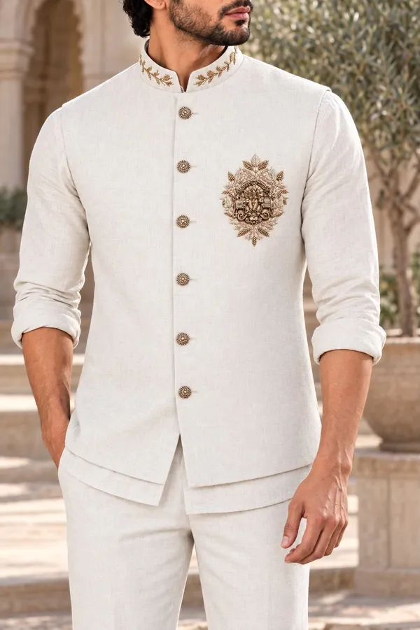 MTORA_Men's_Linen_Silk_3_Piece_Ethnic_Set_|_Shirt,_Pant_&_Modi_Jacket_/_Sleeveless_Jacket_|_Slim_Fit_|_Collar_&_Pocket_Patch_Hand_Work_|_Wedding,_Festive_&_Party_Wear