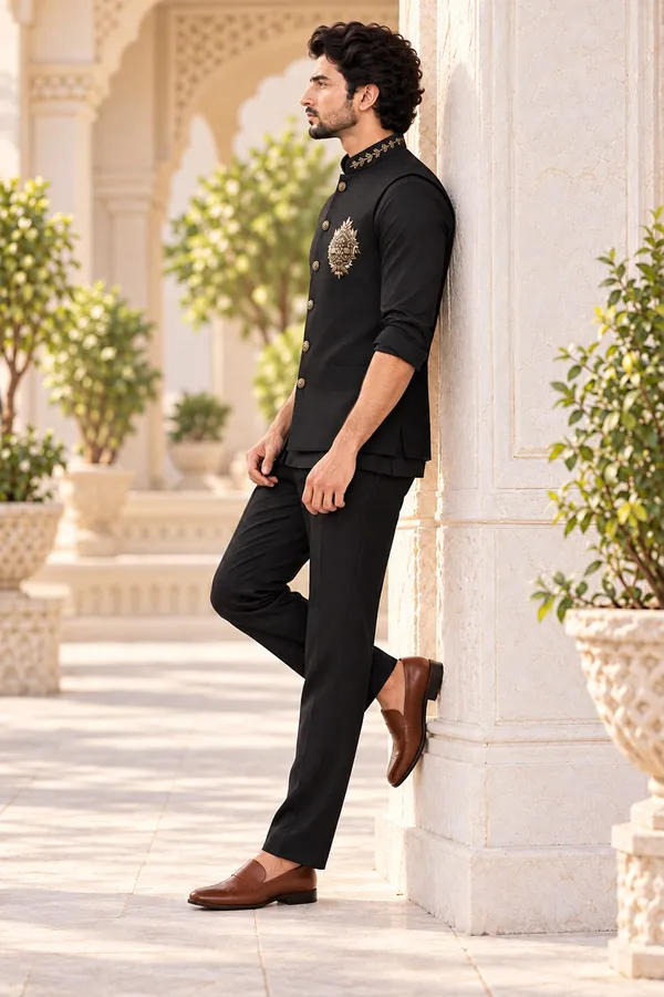 MTORA_Men's_Linen_Silk_3_Piece_Ethnic_Set_|_Shirt,_Pant_&_Modi_Jacket_/_Sleeveless_Jacket_|_Slim_Fit_|_Collar_&_Pocket_Patch_Hand_Work_|_Wedding,_Festive_&_Party_Wear