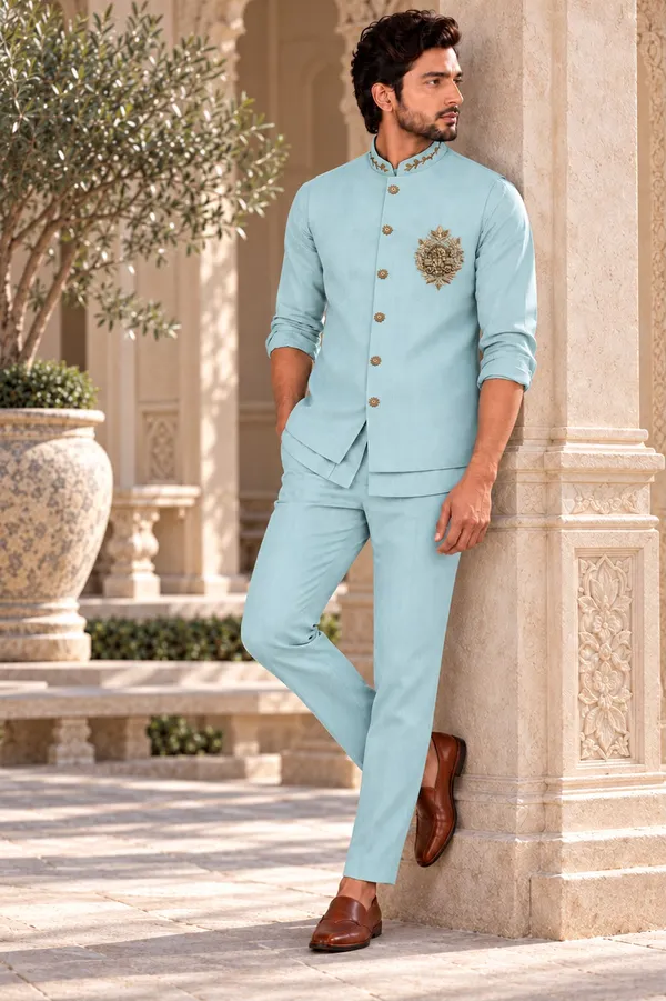 MTORA_Men's_Linen_Silk_3_Piece_Ethnic_Set_|_Shirt,_Pant_&_Modi_Jacket_/_Sleeveless_Jacket_|_Slim_Fit_|_Collar_&_Pocket_Patch_Hand_Work_|_Wedding,_Festive_&_Party_Wear