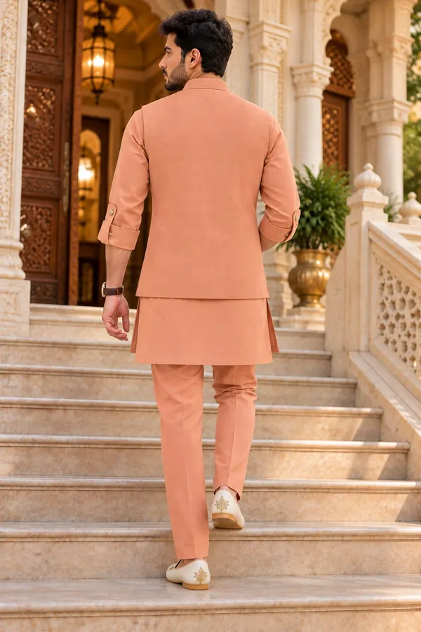 Mtora_Men'S_Linen_Silk_3_Piece_Ethnic_Set_Kurta,_Pant_&_Modi_Jacket_Sleeveless_Jacket_Slim_Fit_Collar_&_Pocket_Patch_Hand_Work_Wedding,_Festive_&_Party_Wear