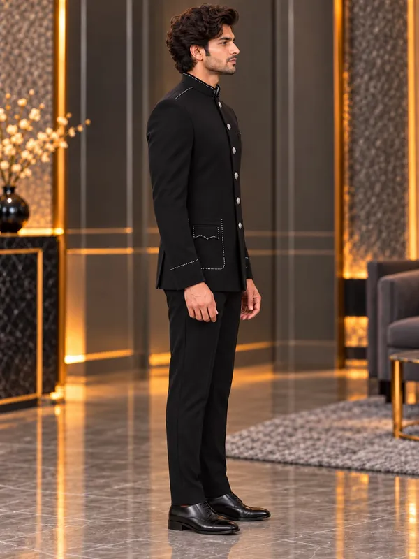 Mtora_Chawal_Taka_Embroidered_Jodhpuri,_Bandhgala,_Men'S_Ethnic_Wear,_4_Patch_Pocket_With_Extra_Unique_Flop