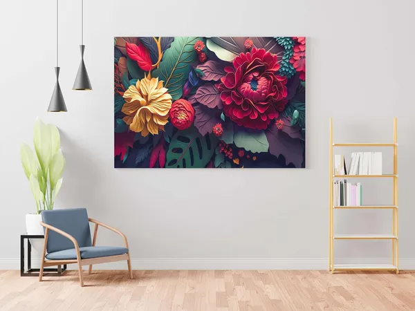 Framed_Canvas_Flower_Painting