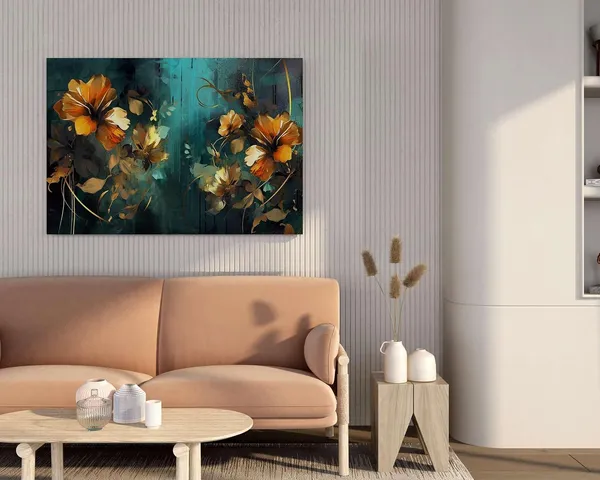 Framed_Canvas_Flower_Painting