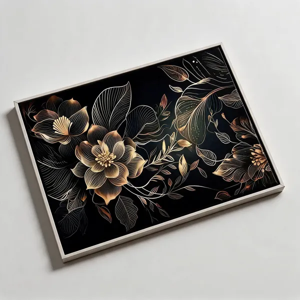 Framed_Canvas_Flower_Painting