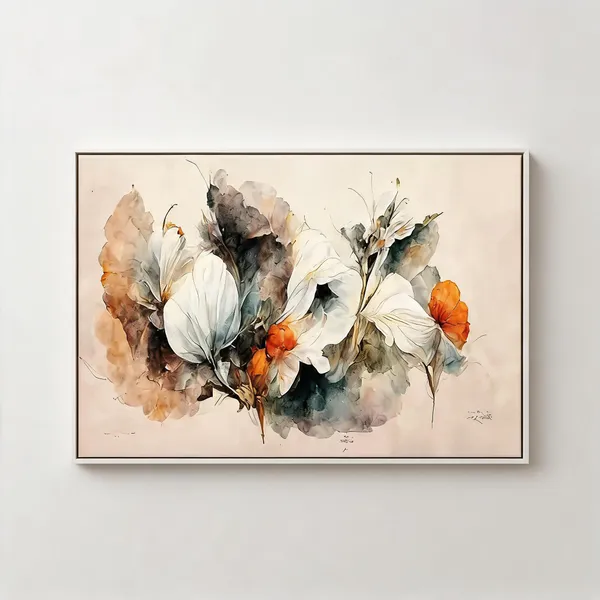 Framed_Canvas_Flower_Painting
