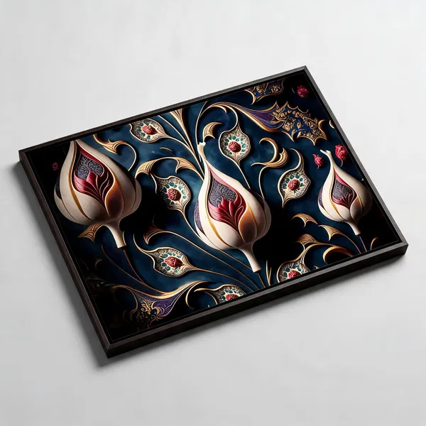 Framed_Canvas_Flower_Painting