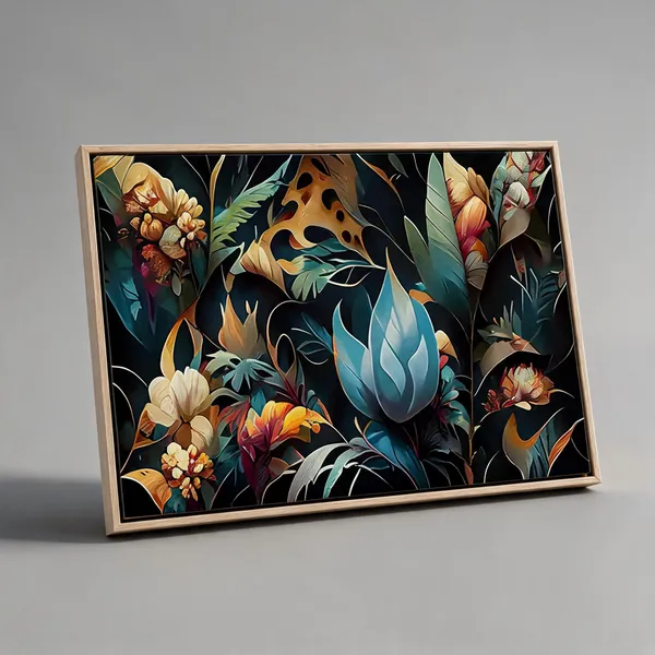 Framed_Canvas_Flower_Painting
