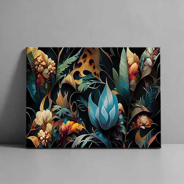 Framed_Canvas_Flower_Painting