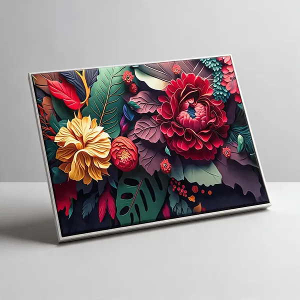 Framed_Canvas_Flower_Painting