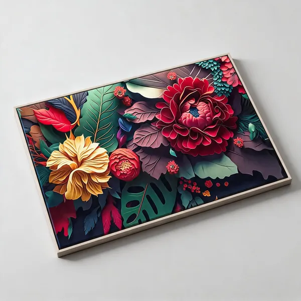 Framed_Canvas_Flower_Painting
