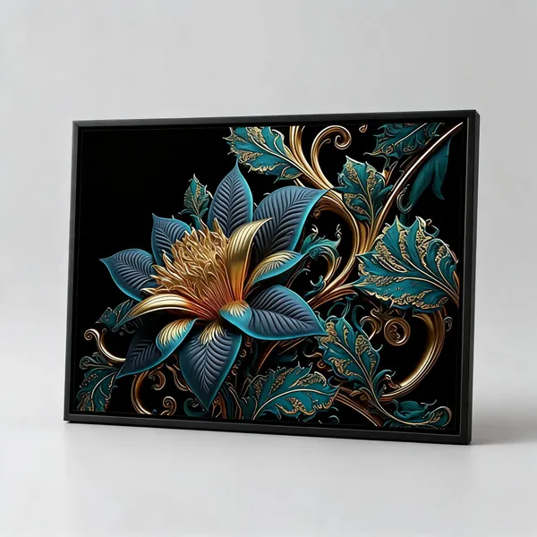 Framed_Canvas_Flower_Painting