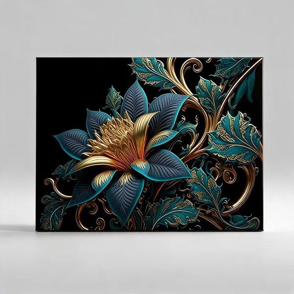 Framed_Canvas_Flower_Painting