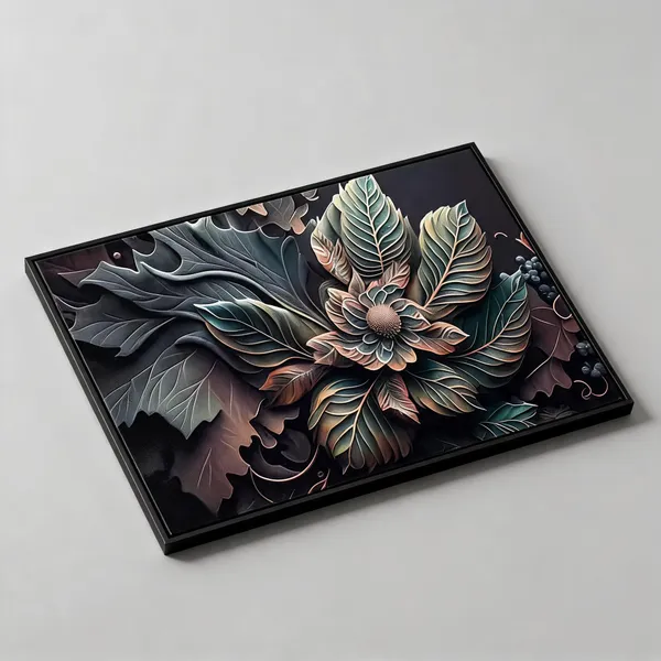 Framed_Canvas_Flower_Painting