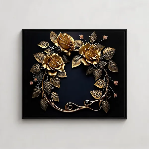Framed_Canvas_Flower_Painting