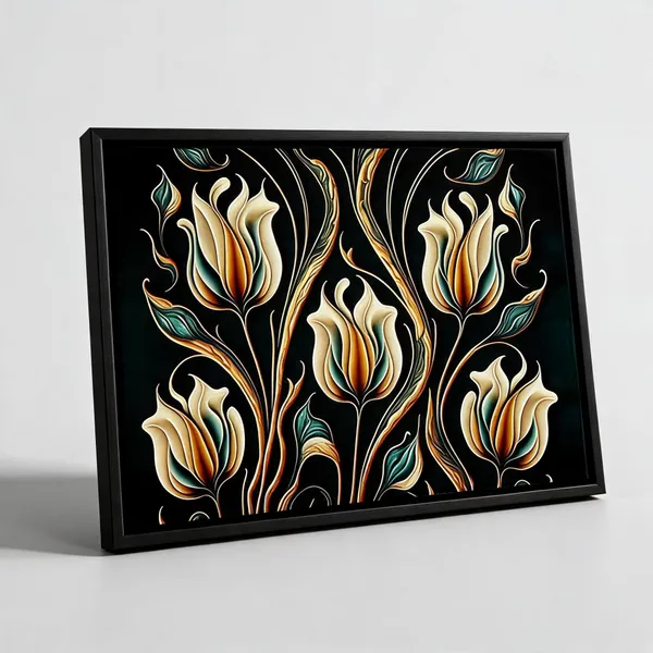 Framed_Canvas_Flower_Painting