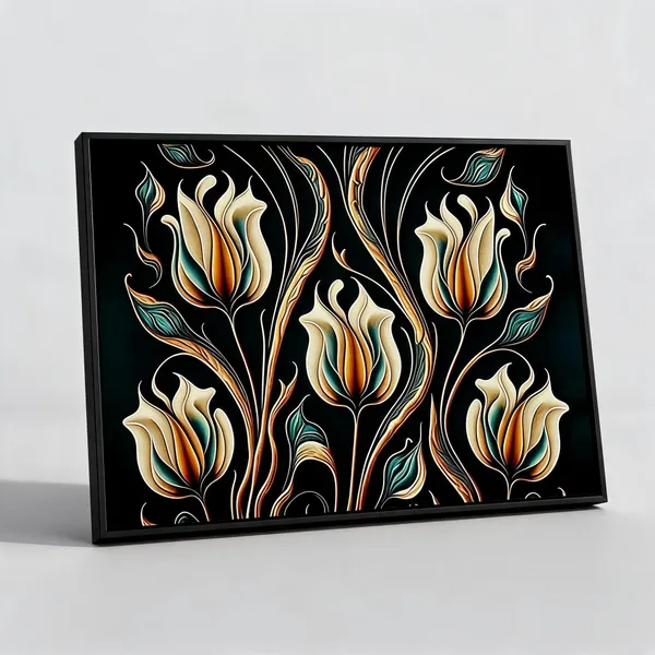 Framed_Canvas_Flower_Painting