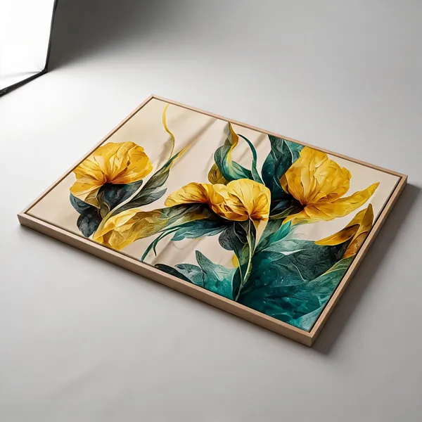 Framed_Canvas_Flower_Painting