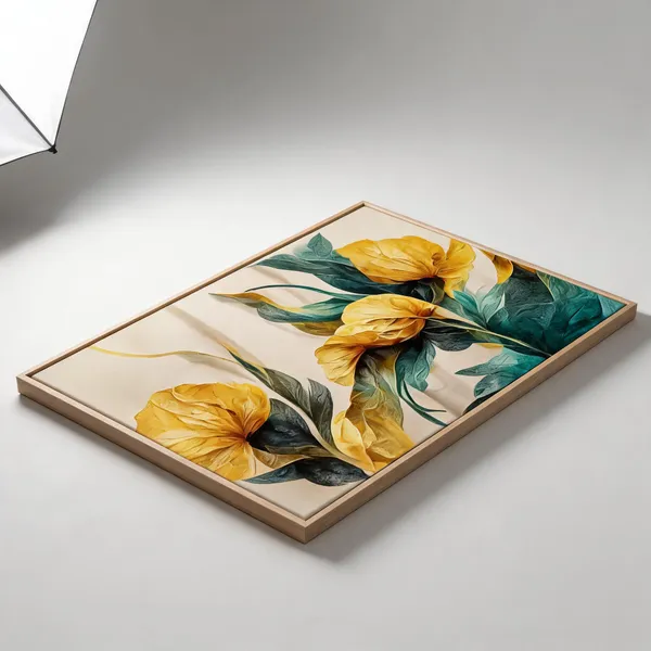 Framed_Canvas_Flower_Painting