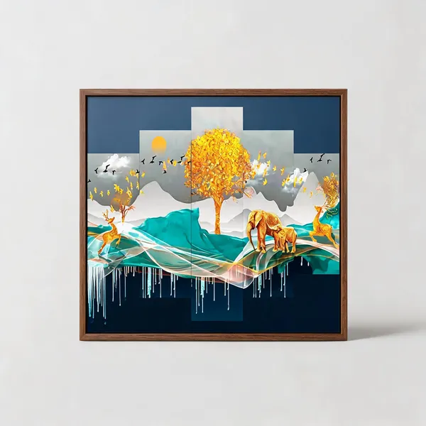 Mdf_Framed_3d_Wall_Painting