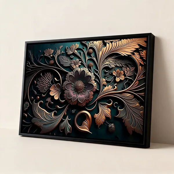 Framed_Canvas_Flower_Painting