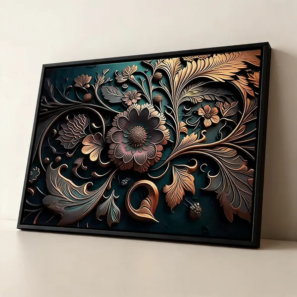 Framed_Canvas_Flower_Painting