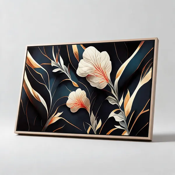 Framed_Canvas_Flower_Painting