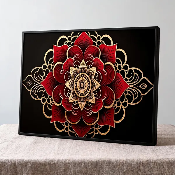 Framed_Canvas_Mandala_Painting