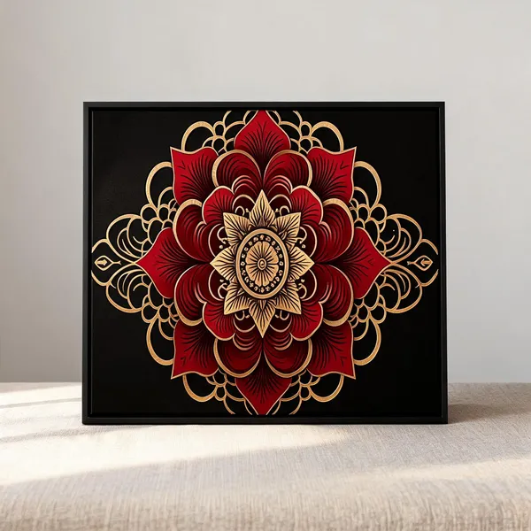 Framed_Canvas_Mandala_Painting