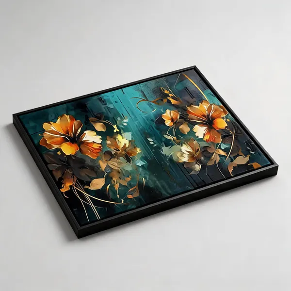 Framed_Canvas_Flower_Painting