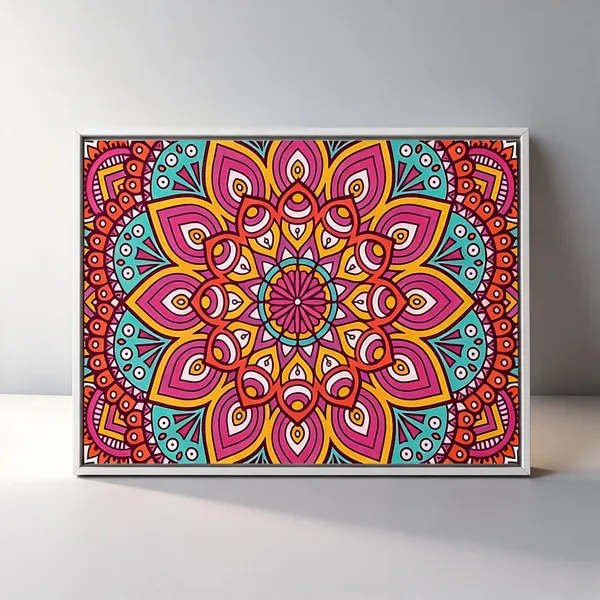 Framed_Canvas_Mandala_Painting