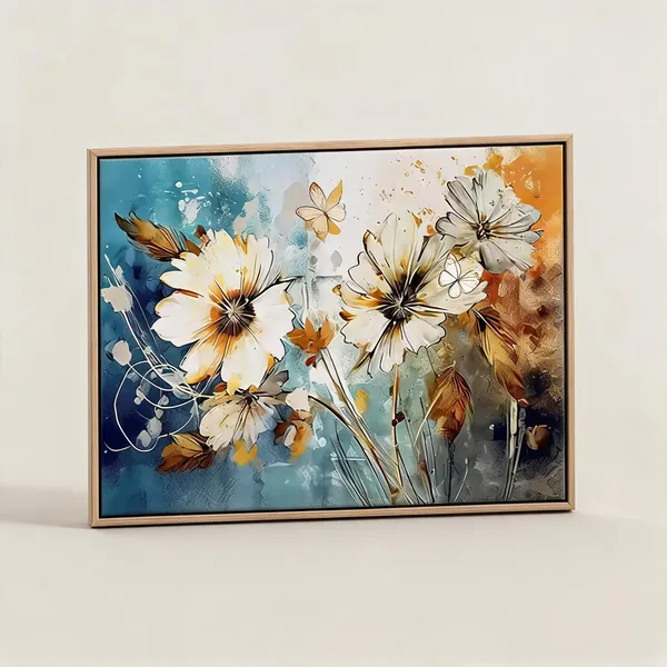 Framed_Canvas_Flower_Painting
