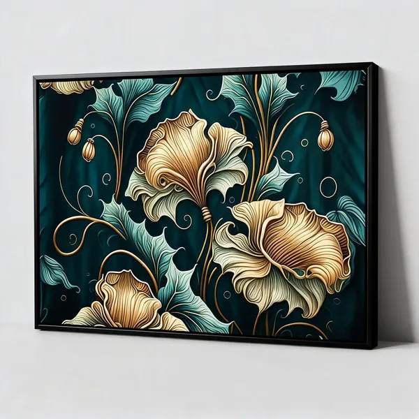 Framed_Canvas_Flower_Painting