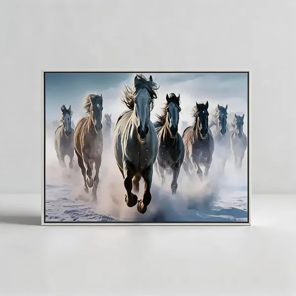 Seven_Horse_Canvas_Painting_With_Frame