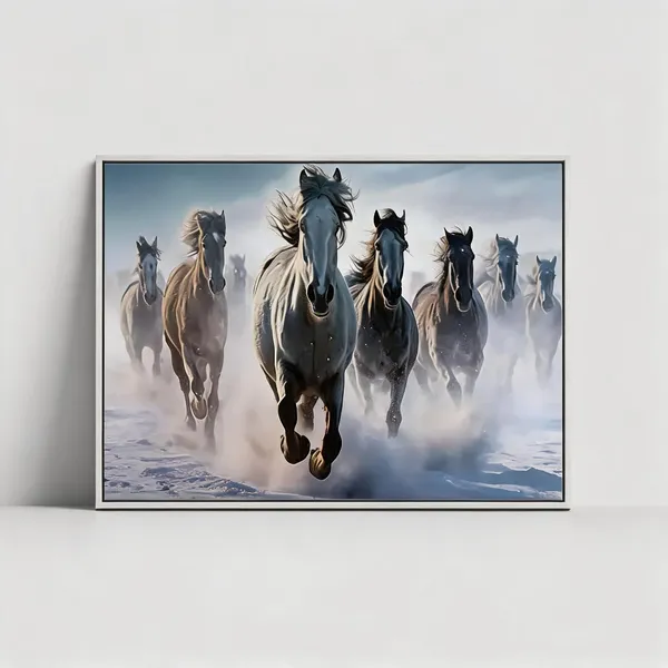Seven_Horse_Canvas_Painting_With_Frame