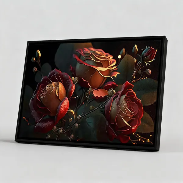 Framed_Canvas_Flower_Painting