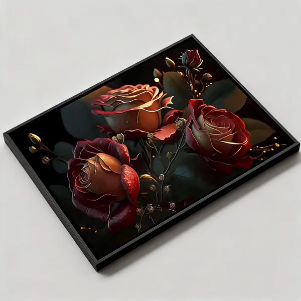 Framed_Canvas_Flower_Painting