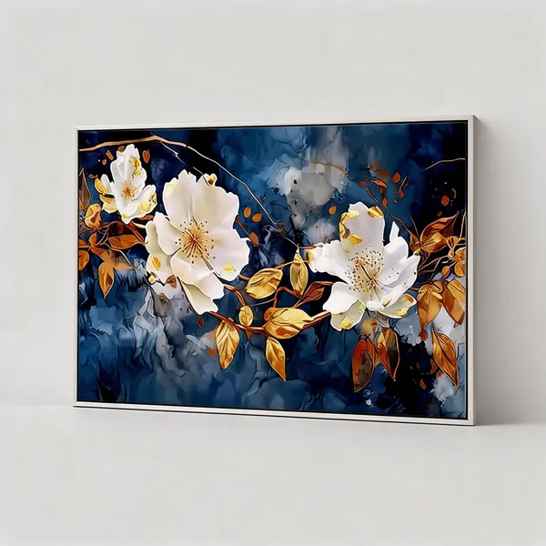Framed_Canvas_Flower_Painting
