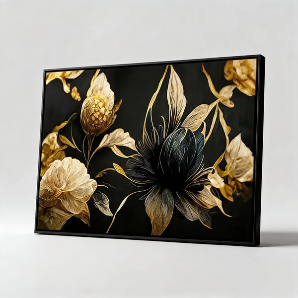 Framed_Canvas_Flower_Painting