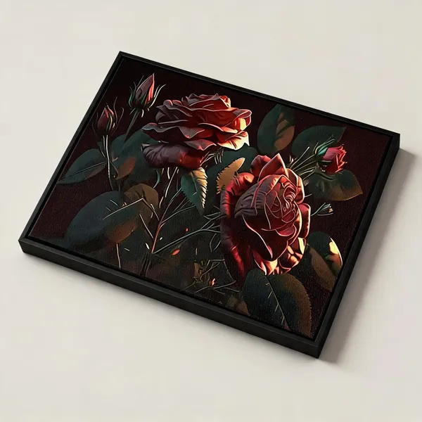 Framed_Canvas_Flower_Painting