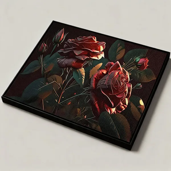 Framed_Canvas_Flower_Painting