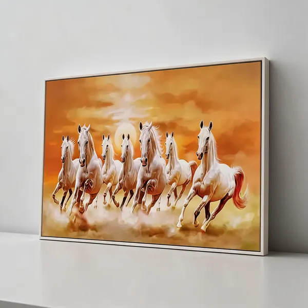 Seven_Horse_Canvas_Painting_With_Frame