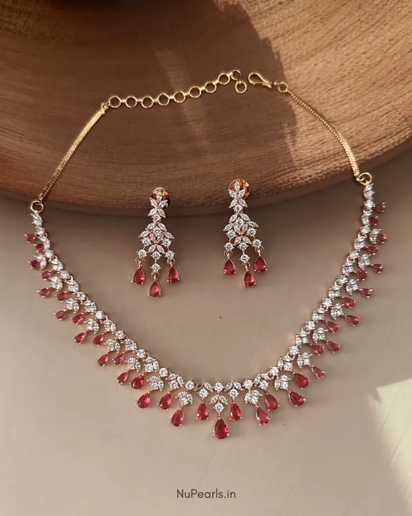 Red_Dwani_Necklace_18k_Rose_Gold_Plated_Cz_Studded_Jewellery_Set_For_Wome