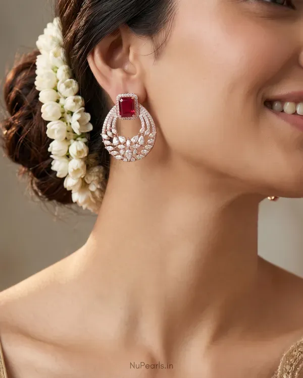 18k_Rose_Gold_Plated_Red_Ami_American_Diamond_Chandbali_Earrings