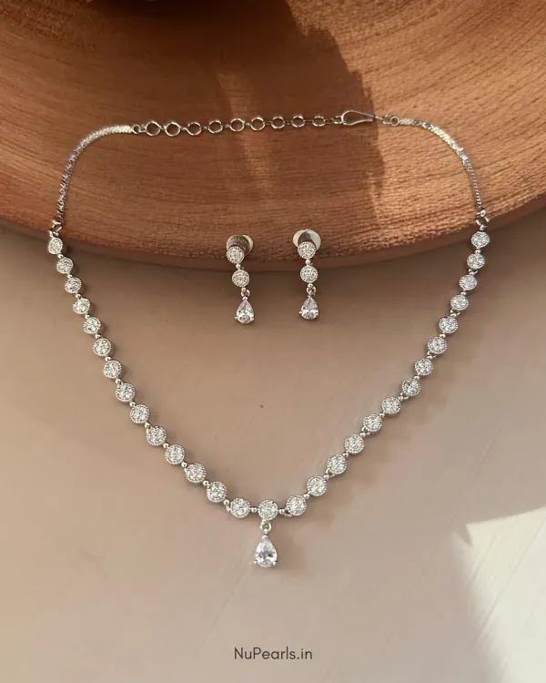 Silver_Lili_Necklace_Rhodium_Plated_Cz_Studded_Jewellery_Set_For_Women