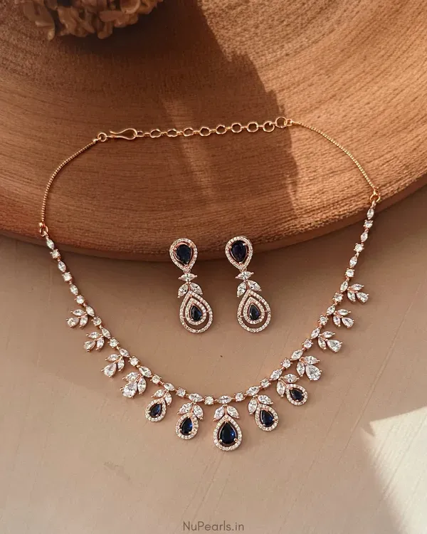 Blue_Hiba_Necklace_18k_Rose_Gold_Plated_American_Diamond_Jewellery_Set_For_More