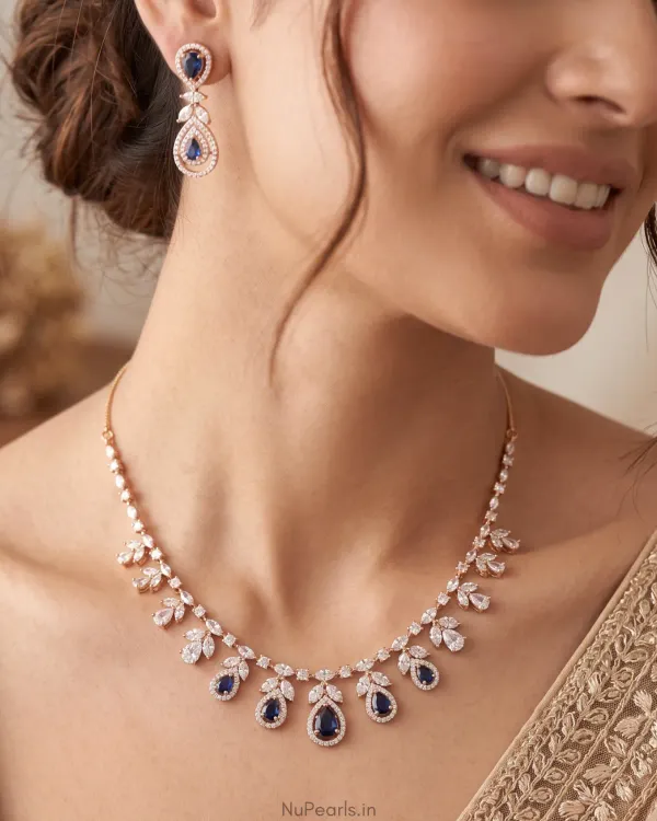 Blue_Hiba_Necklace_18k_Rose_Gold_Plated_American_Diamond_Jewellery_Set_For_More