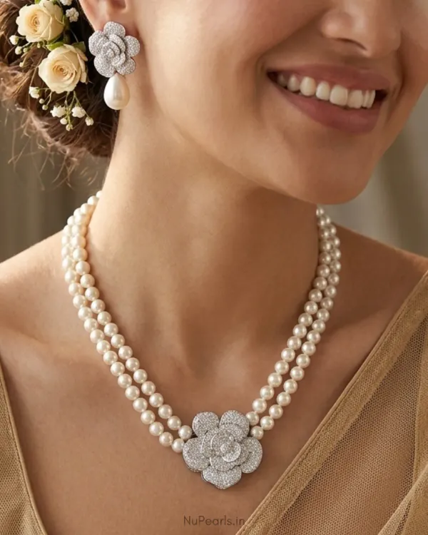 Silver_Cara_Ad_Pearl_Necklace_With_Ad_Back_Clasp_Earrings_Rhodium_Plate
