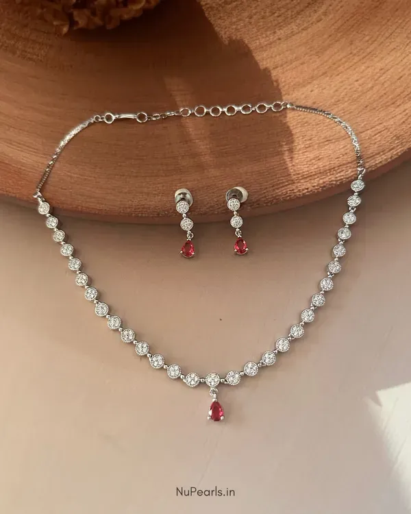 Red_Lili_Necklace_Rhodium_Plated_Cz_Studded_Jewellery_Set_For_Women